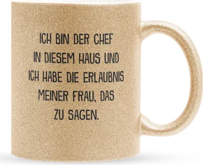 Produktbild von 22Feels Glitzertasse Gold Ehemann Geschenk Erster Hochzeitstag Kaffeetasse Männer Hochzeitsjubiläum Ehepartner Valentinstag für Ihn Weihnachten Geburtstag Kaffeetasse Haferl Geschenkidee Bürotasse