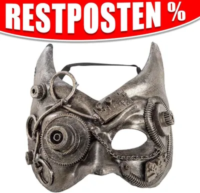 Produktbild von Maske Steampunk mit Teufelshörnern