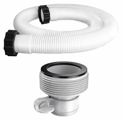 Immagine prodotto di Set di tubi di ricambio per pompe per piscine, composto da 2 tubi con adattatori da 1,5 pollici, compatibili con le pompe per filtri delle piscine