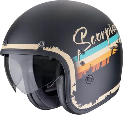 Image de Scorpion Belfast Evo Adonis casque jet, noir mat/beige, M (57/58)