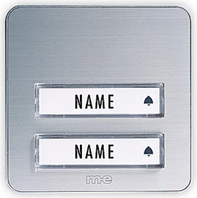 Produktbild von M-E MODERN-ELECTRONICS Klingeltaster KTA 2 Familie Silber (KTA-2 A/S)