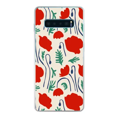 Produktbild von MuchoWow® Handyhülle Schutzhülle Hülle für Samsung Galaxy S10 Lite Blumen - Rose - Muster Silikon Softcase Handy Hülle - Schutz
