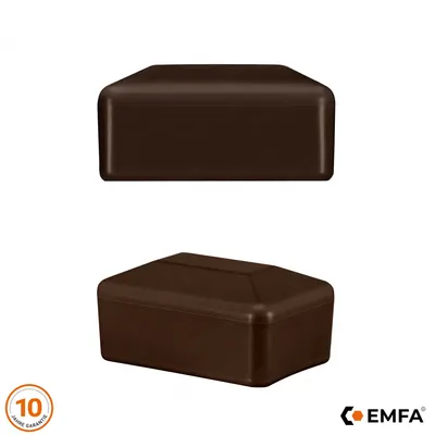 Produktbild von Pfostenkappe 30x20 mm Braun 100 Stück rechteckig Zaunpfahlkappe Kunststoff Zaunpfoste