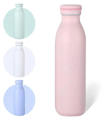 Produktbild von Trinkflasche Edelstahl 600ml Thermosflasche 24h Kalt Rosa