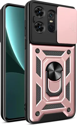 Produktbild von Hülle für Motorola Edge 50 Pro Magnetische Ring Ständer Halter Dia Kameraschutz TPU Bumper Silikon Schutzhülle Rosa