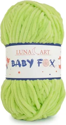 Produktbild von Luna Art Baby Fox Wolle Grün – Weiche, Kuschelige Strickwolle für Kinder