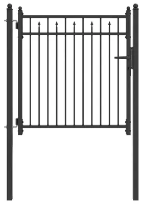 Obrázok produktu pre vidaXL Bránka HORST 100 x 100 cm, kovová, čierna, uzamykateľná