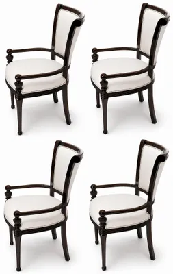 Obrázok produktu pre 4 stoličky, hnedá farba, vysoká kvalita, klasický štýl, elegantný dizajn