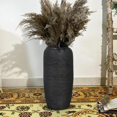 Obrázok produktu pre Rustikálno-elegantná keramická fľaša – nápaditá dekorácia do domácnosti – jedinečný kus – 40 cm – kvalitné keramické umenie.