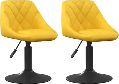 Produktbild von Esszimmerstühle 2 Stk. Drehbar Senfgelb Samt
