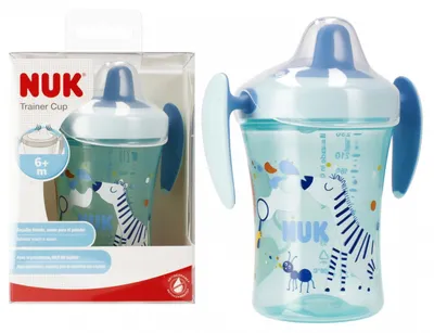 Imagen del producto de Vaso a prueba de derrames NUK, 230 ml, modelo Evo Trainer, color azul, referencia 10751140