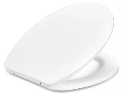 Produktbild von Amazon Basics Toilettensitz O-Form, Soft-Close-Funktion, Schnellverschluss-Scharniere, Universalgröße, Antistatische Urea- und Porzellanbeschichtung,