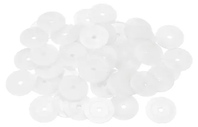 Productafbeelding van 55 stuks kunststof ringen, M3x20x1mm, rond, plat, afdichting, nylon, wit