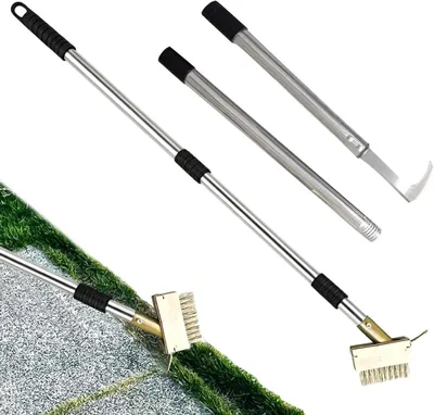Immagine prodotto di Diserbante a uncino - Per la rimozione delle erbacce - Cura del giardino - Manico in acciaio - 44 cm - Nero