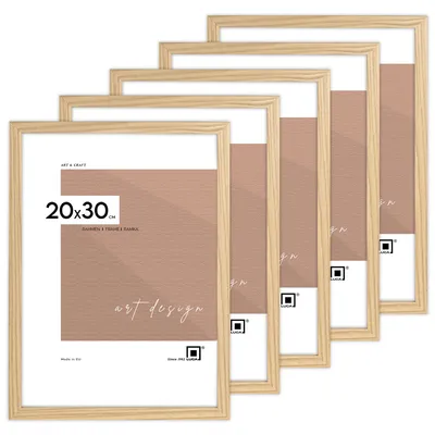 Produktbild von LUCA® Frames, FDM, 5er-set Bilderrahmen, Farbe Eiche, 20x30 cm