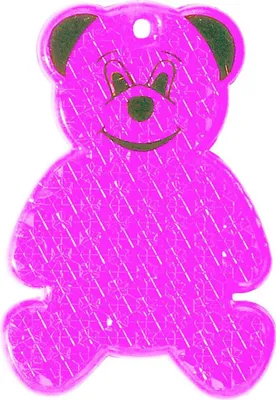 Produktbild von Reflektor "Bär" transparent-pink