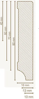 Produktbild von Sockelleiste Massivholz 10 x 60 x 2500 mm Weiß zum Kleben, Schrauben & Nageln Massivholz Fußleiste by PROVISTON 12.5 Meter | 5 Stück