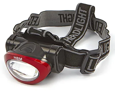 Immagine prodotto di Torcia lampada frontale con batteria a LED 3w,120 lumen Hbm