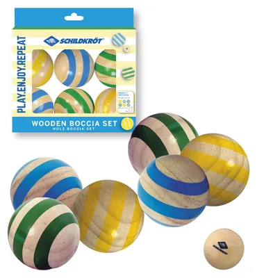 Immagine prodotto di SCHILDKRÖT 970007 Set da bocce in legno SCHILDKRÖT, 6 bocce + boccia da gioco