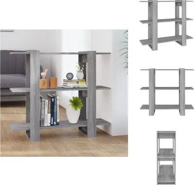 Produktbild von vidaXL Bücherregal/Raumteiler Grau Sonoma 100×30×87 cm -  Bücherregale & Bücherschränke