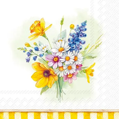 Produktbild von Servietten 25x25 cm - SPRING TIME BLOOM light green