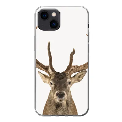 Produktbild von MuchoWow® Handyhülle Schutzhülle Hülle für iPhone 13 mini Hirsche - Tiere - Geweih - Kinder - Jungen Silikon Softcase Handy Hülle - Softcase