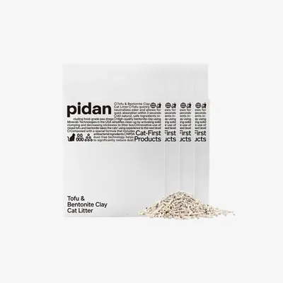 Produktbild von PIDAN Blended Tofu Katzenstreu 4 x 2.4 kg Tofu und Bentonit