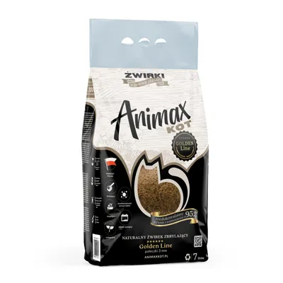 Zdjęcie produktu dla Ściółka Animax Golden line 3mm małe rolki worek 7L