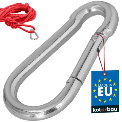 Zdjęcie produktu dla KOTARBAU® Karabinek Strażacki Karabińczyk Zaczep Hak Do Lin 90 MM