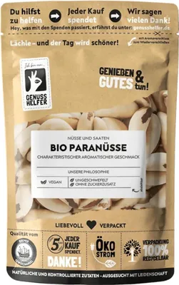 Produktbild von Paranüsse , ganze Paranusskerne, Nüsse ohne Schale, 180g