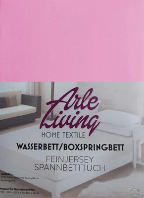 Produktbild von Jersey Spannbettlaken Wasserbett Boxspringbett Rosa 180x200 - 200x200 cm 100% Baumwolle