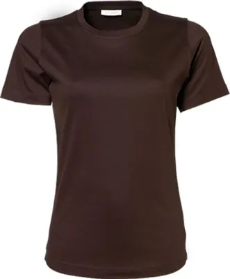 Produktbild von Tee Jays 580 | Ladies Interlock Damen T-Shirt - Farbe: Chocolate - Größe: 3XL