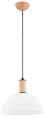 Obrázok produktu pre Závesná lampa TERRIN, svetlé drevo – biela, 1xE27x15W, drevo, rozmery: 90x30x30 cm, IP20, Alfa