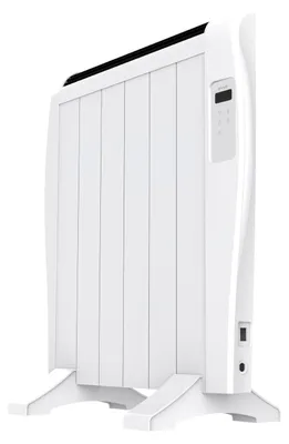 Elektroheizkörper 900 W, 6 Elemente, WLAN, Fernbedienung, Weiß