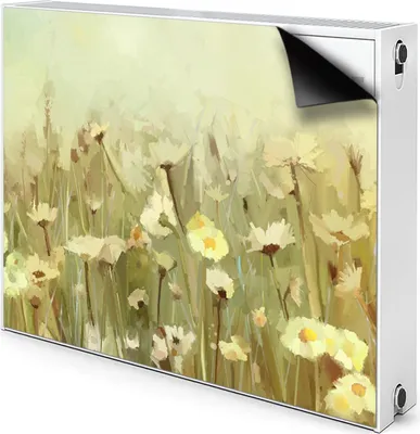 Produktbild von Magnet Heizkörper Heizkörper-Abdeckung Heizkörperabdeckung 80x60 cm  - Feldblumen