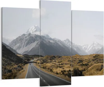 Produktbild von Bild auf Leinwand - Leinwandbild - 3 Teile - Weg Berg Gipfel - 130x100cm - Wand Bild - Wanddeko - Wandbilder - Leinwanddruck - Bilder - Wanddekoration - Leinwand bilder - Wandbild - CB130x100-4833