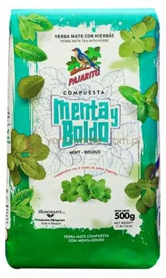 Zdjęcie produktu dla Yerba Mate Pajarito Compuesta Menta Boldo Mięta 500 g