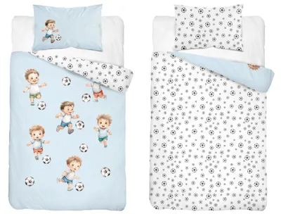 Produktbild von Bettwäsche, Kinderbettwäsche, 100% Baumwolle 100x135 5142a Fußball
