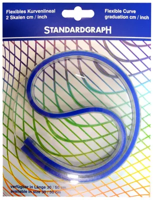 Produktbild von Standardgraph Flexibles Kurvenlineal 50 cm, mm und INCH-Teilung
