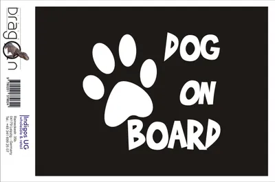 Produktbild von Aufkleber / Autoaufkleber - JDM / Die cut / Auto / OEM - Dog on Board - 140x120 mm pink - Heckscheibe / Heckscheibenaufkleber