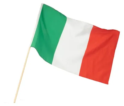 Produktbild von Italien-Fahne 40x60cm mit Holzstock