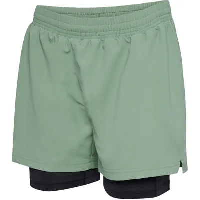 Produktbild von hummel sport & leisure nwlDALLAS SHORTS 2IN1 WOMAN GREEN BAY GREEN BAY M