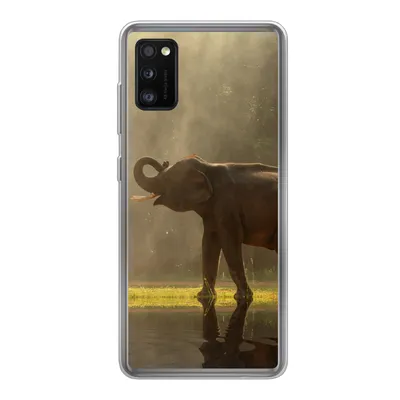 Produktbild von MuchoWow® Handyhülle Schutzhülle Hülle für Samsung Galaxy A41 Elefant - Wasser - Tiere - Natur Silikon Softcase Handy Hülle - Mobiltelefon
