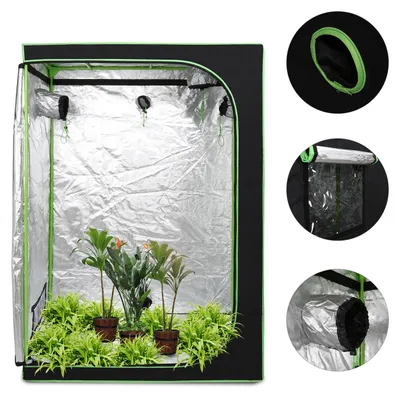 Produktbild von Ikodm Growbox 120x60x180cm Pflanzzelt Indoor 600D Oxford, 99,9% lichtdicht, 95% reflektierend