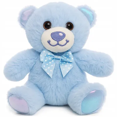 Obrázok produktu pre Bambly Levanduľový plyšový medvedík, plyšová hračka, maskot, plyšák na maznanie, modrý, 15 cm
