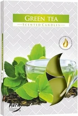Produktbild von Aura Duftkerzen-Set Grüner Tee, 6er Pack