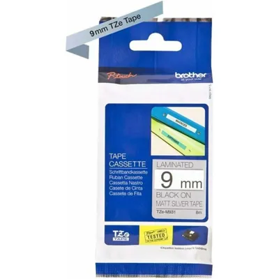 Produktbild von Brother TZE-M921 Etiketten erstellendes Band Schwarz auf Metallic