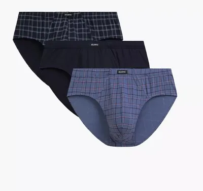 Produktbild von Herren Kistenslips 3er Pack Atlantic Baumwolle marineblau M