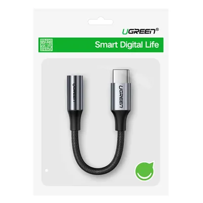Produktbild von Ugreen Av161 Kopfhörer Adapter Mini Jack 3.5 Mm (Weiblich) / Usb-C (Männlich) 10 Cm - Grau
