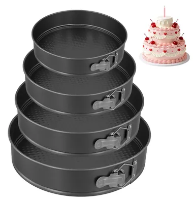 4er-Set runde Springformen 20–28 cm, antihaftbeschichtet